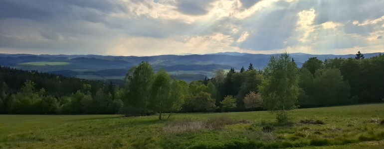 Pohled do krajiny Blanského lesa.