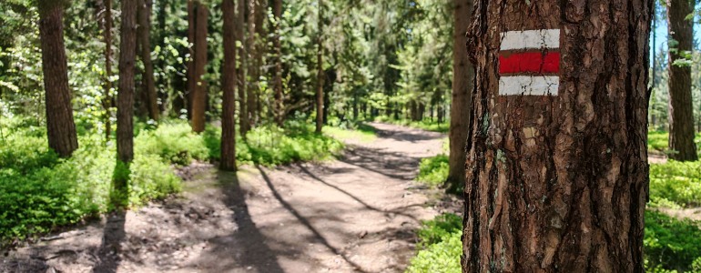 Červená turistická značka, foto Ondřej Nitsch