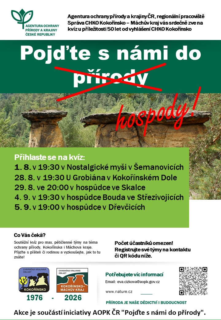Pozvánka na letní hospodské kvízy.